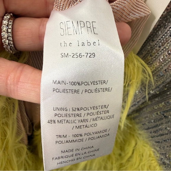 Anthropologie Siempre Deco Sequin Feather Tunic - Picture 7 of 8